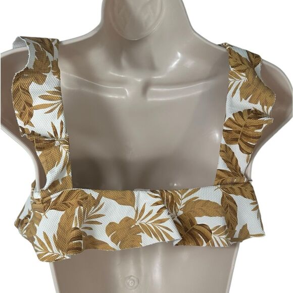 Eberjay Jane Textured Gold Tropical Print Bikini Swimsuit Set - Picture 5 of 10